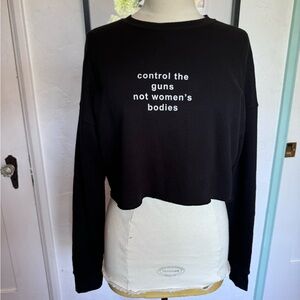 Dime Piece LA cropped black sweater size M